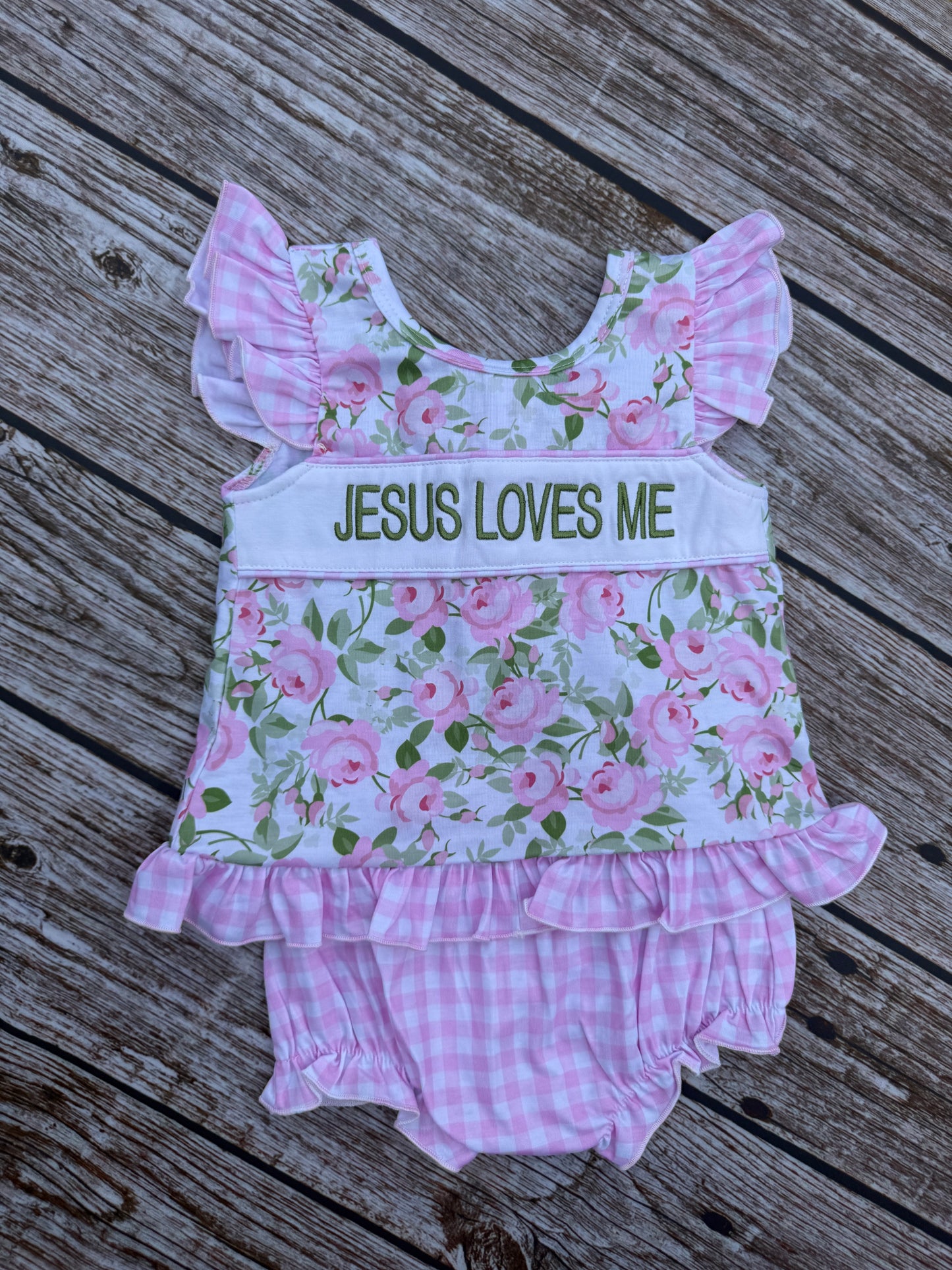 Jesus Loves Me Sage, Navy & Floral Collection