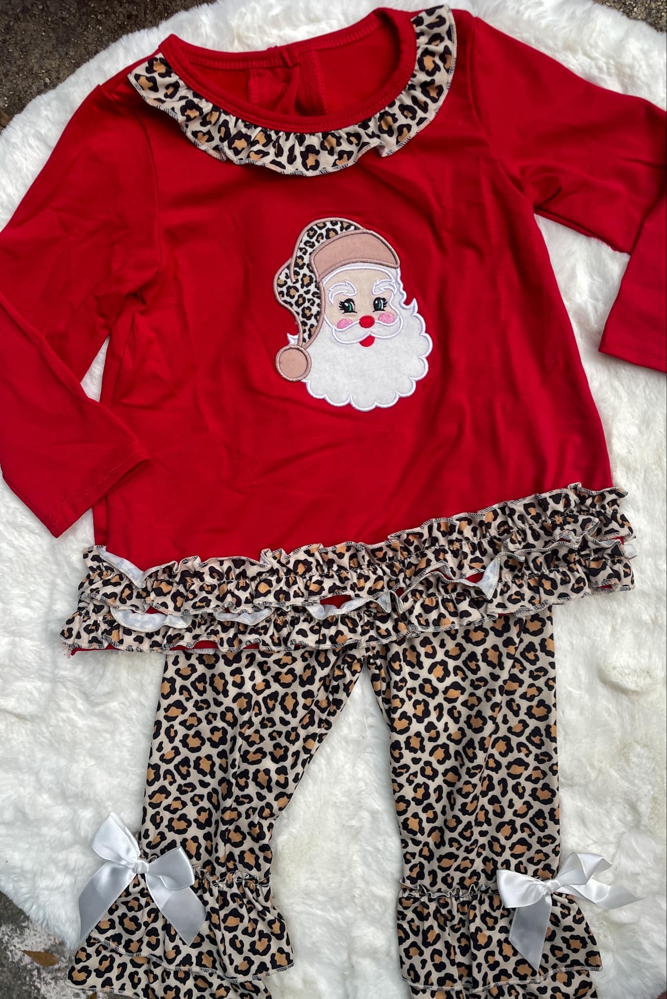 Santa Leopard Pant Set Collection