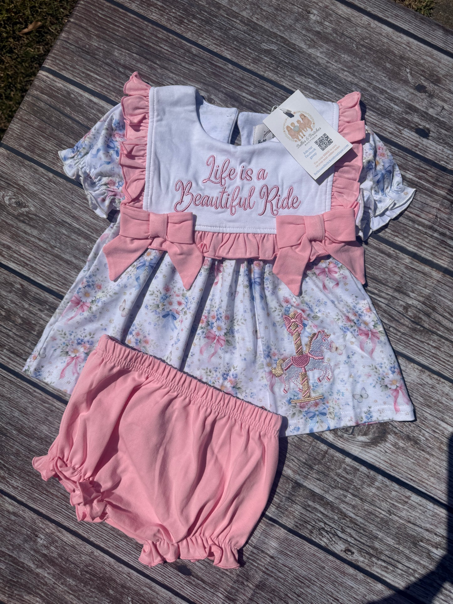 Vintage Carousel Girl Bloomer Set