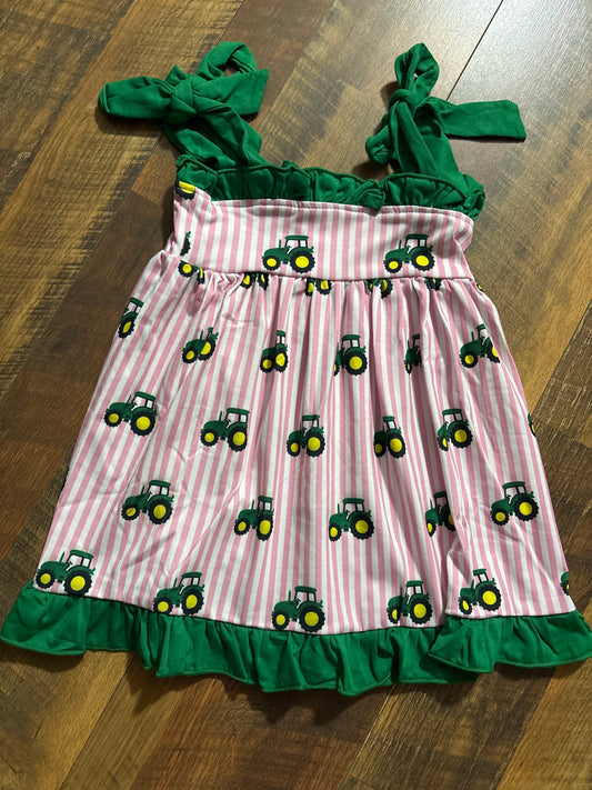 Little Green Tractor Dress