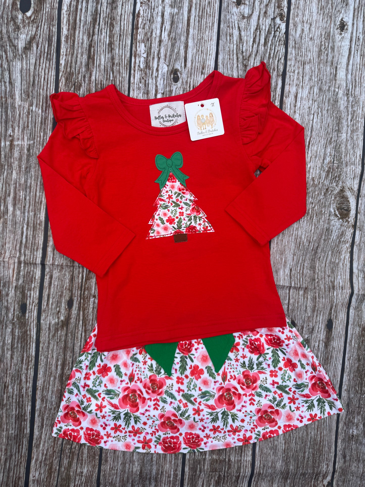Holiday Blooms Skort Set