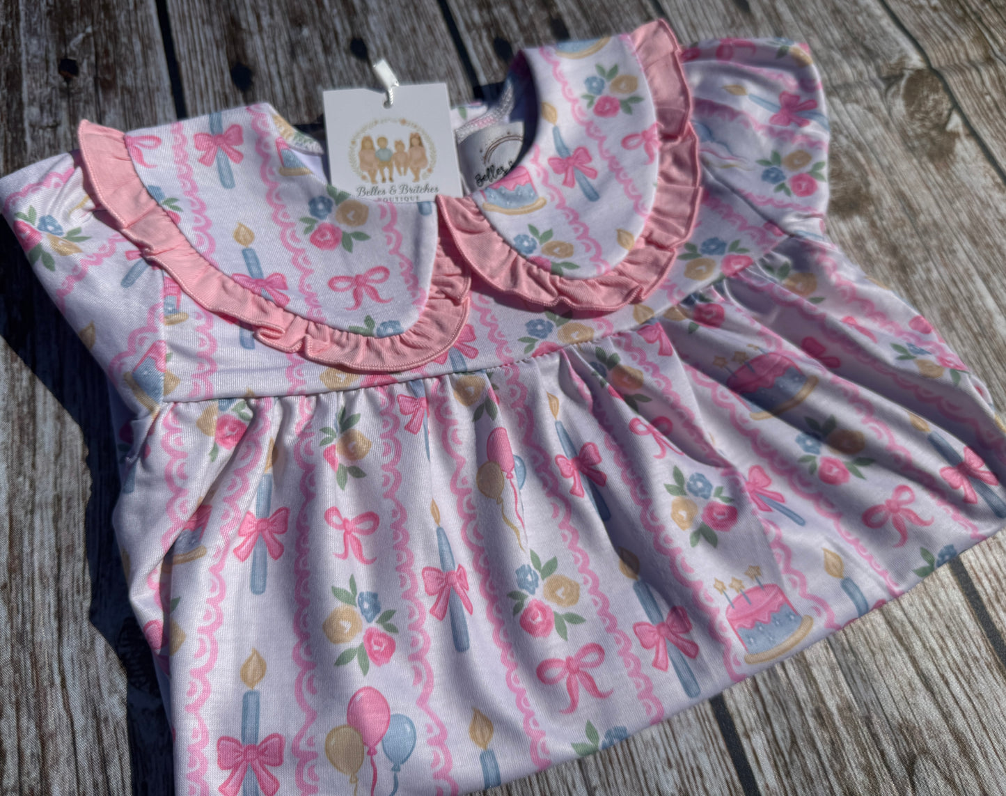 Birthday Beauty Girls Ruffle Dress