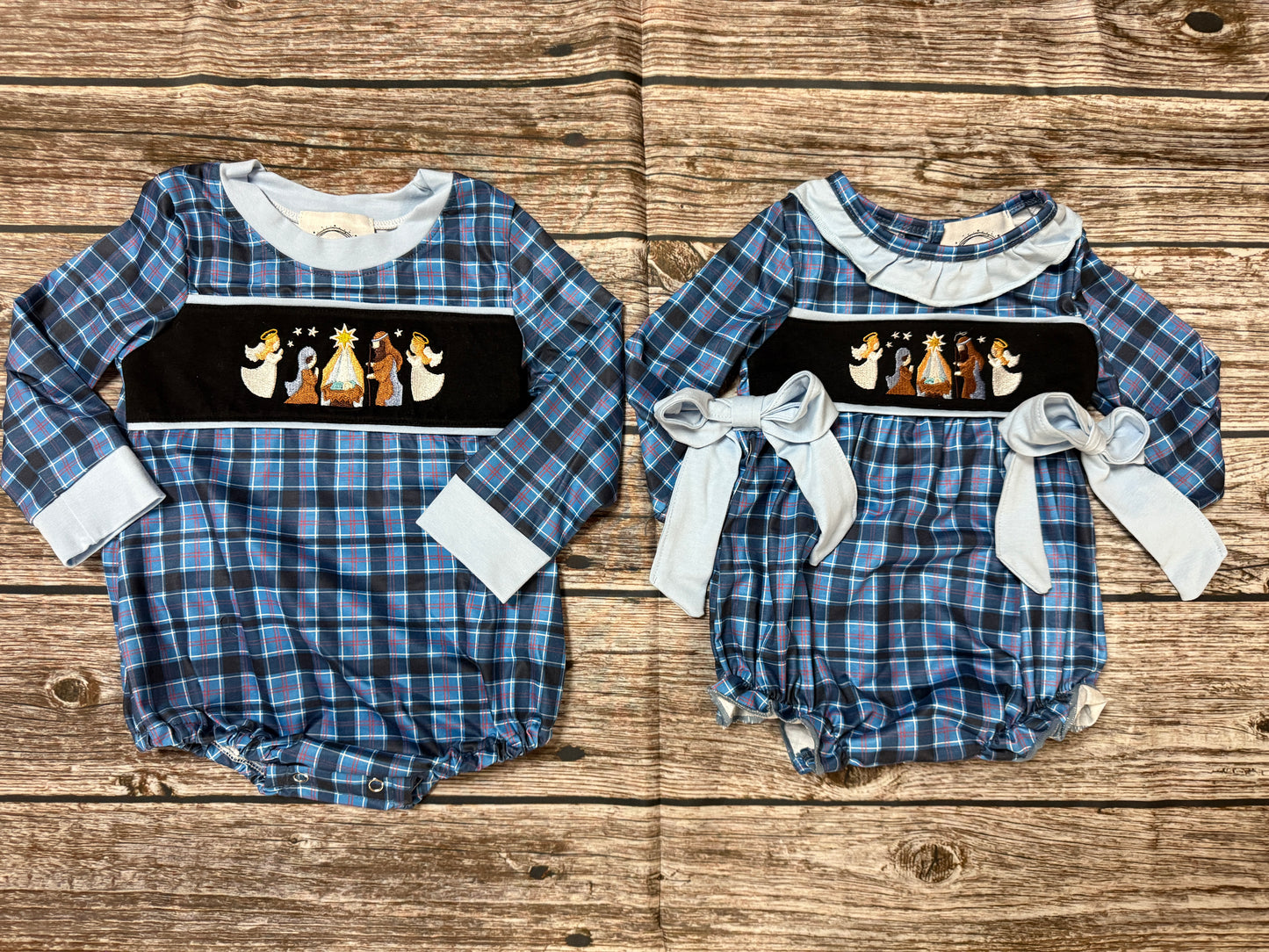Navy Nativity Embroidery Collection