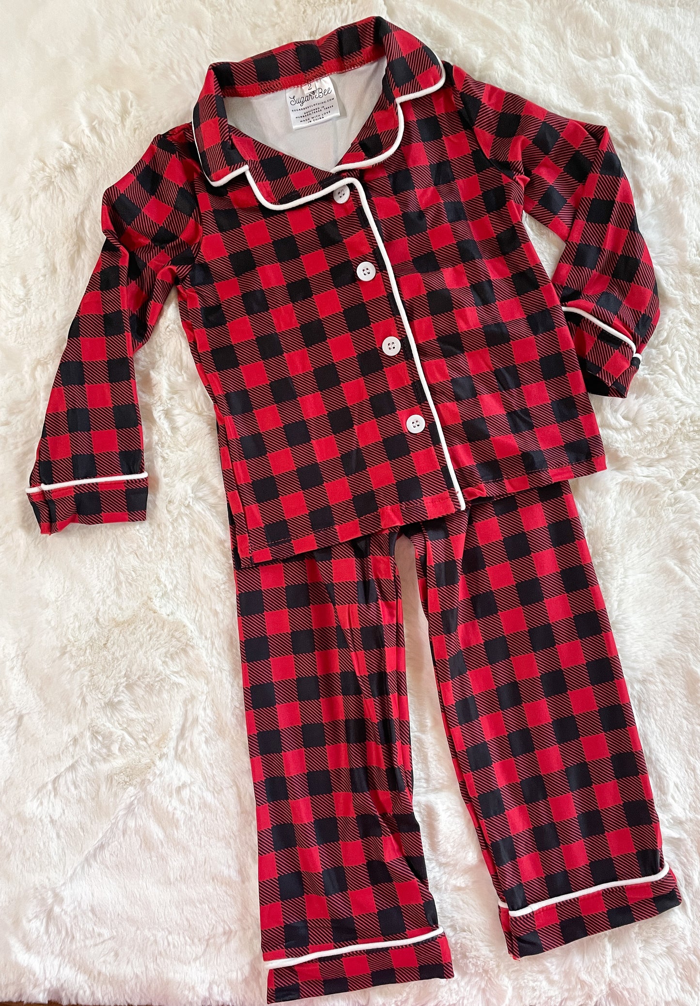 Buffalo Plaid Button Down PJs