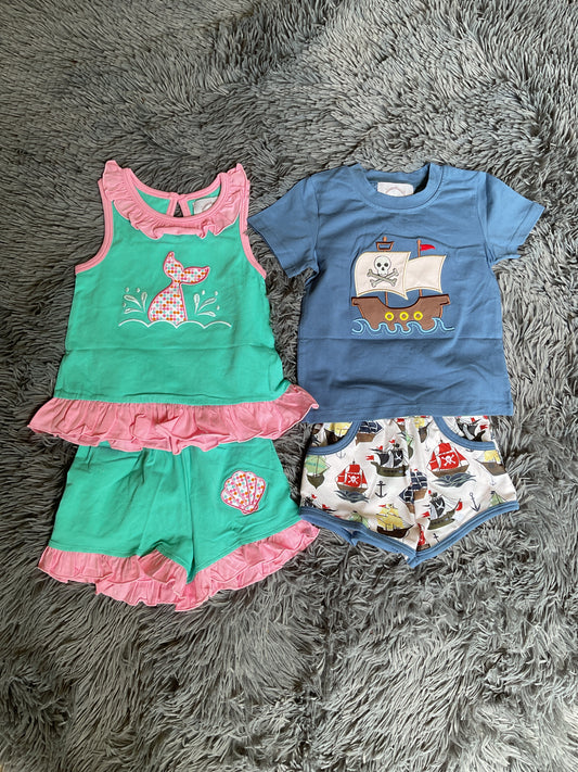 Pirates & Mermaid Short Set