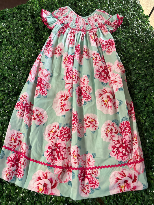 Spring Smock Floral Dress