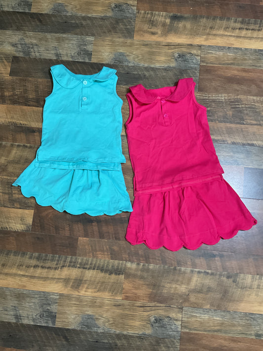 Pastel Scalloped Skort Sets
