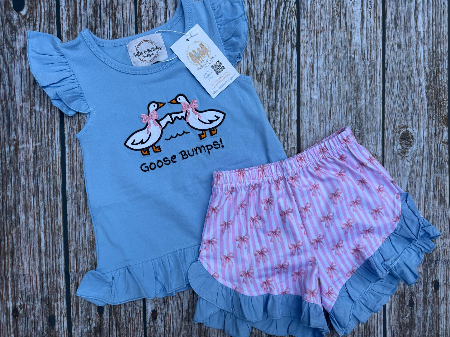 Oh My Goose Bumps Sibling Matching Short Sets