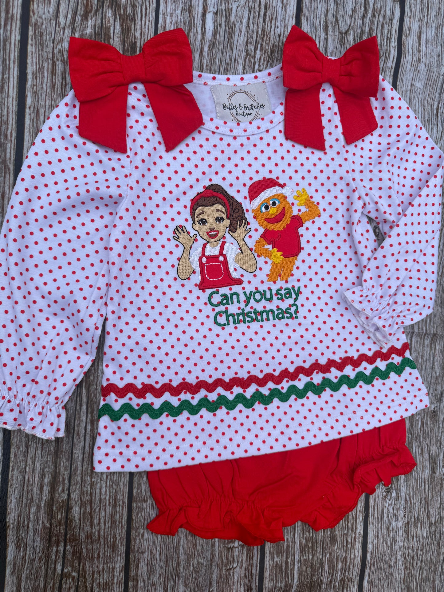 Can You Say Christmas Bloomer Set