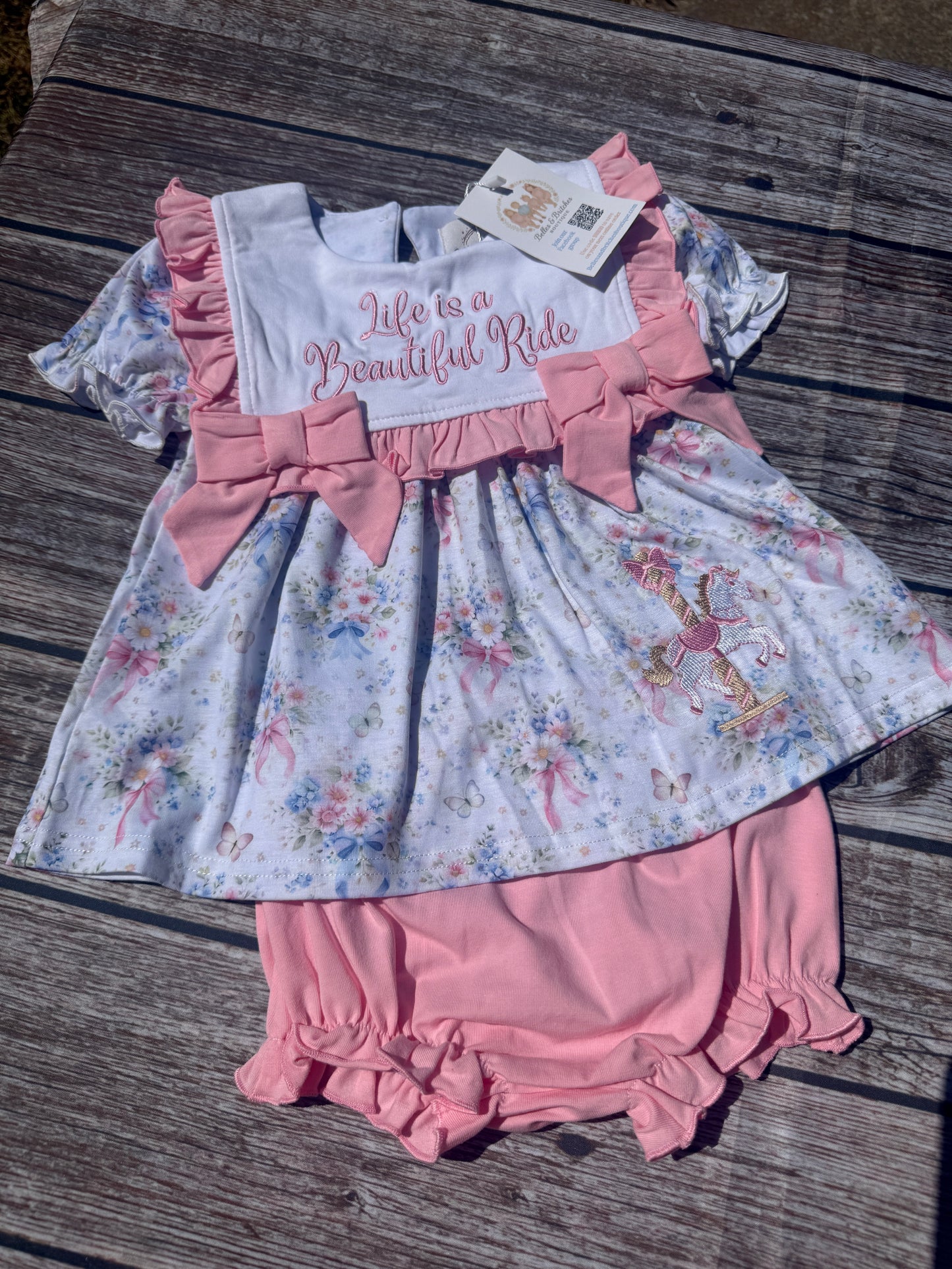 Vintage Carousel Girl Bloomer Set
