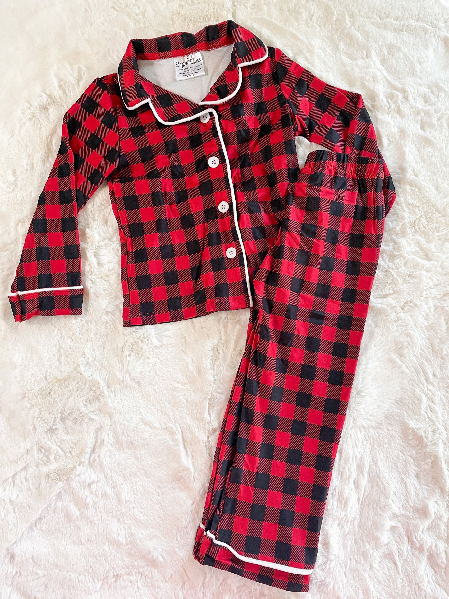 Buffalo Plaid Button Down PJs