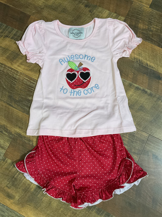 Awesome To The Core Girl Short Set