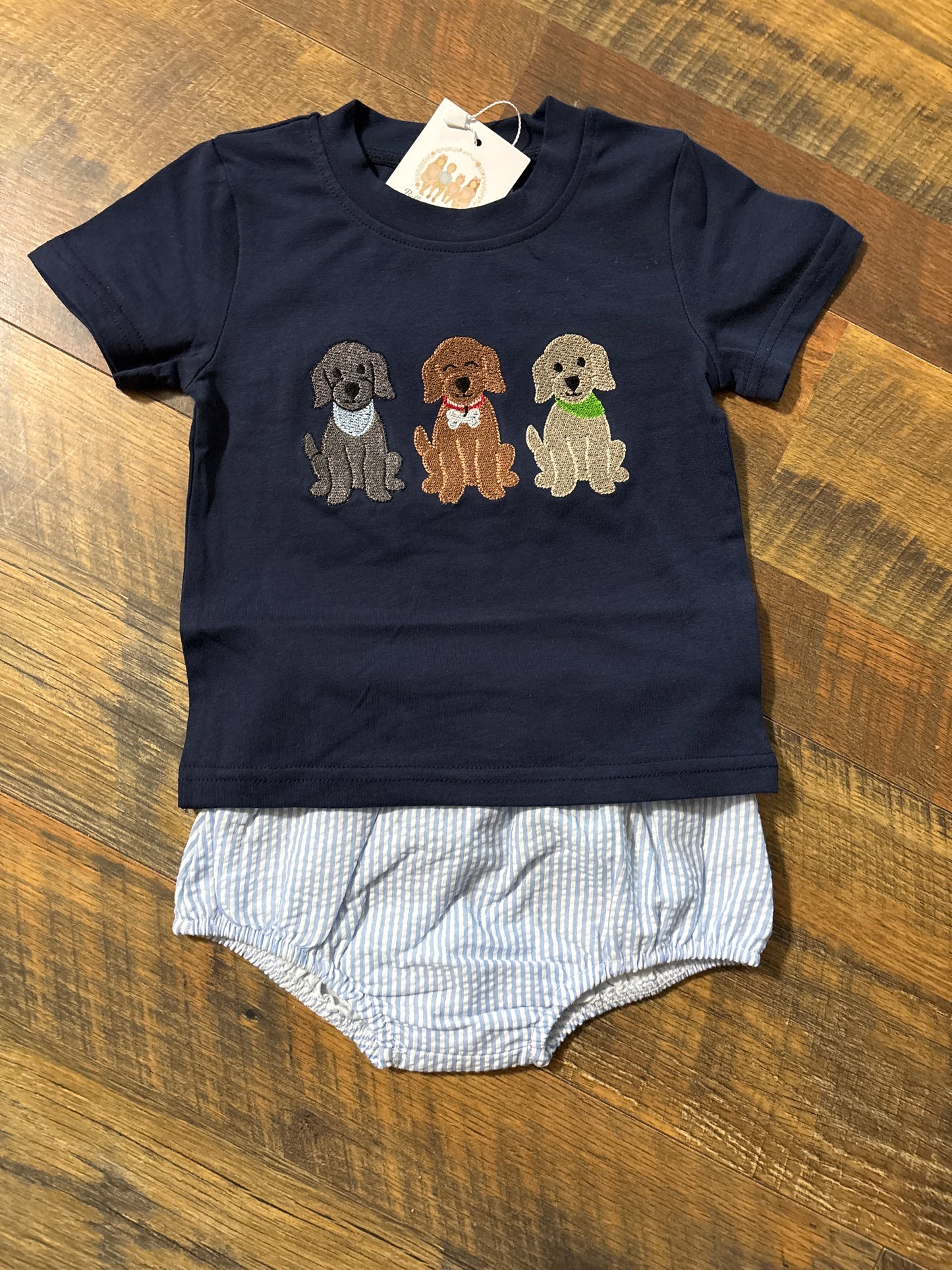 Puppy Playdate Boy Diaper Set