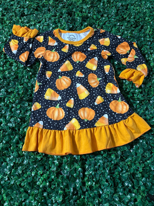 Pumpkin Candy Corn Gown