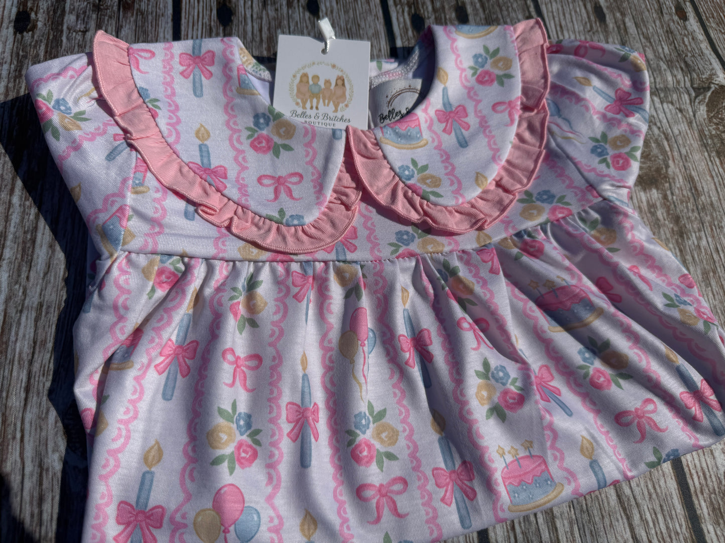 Birthday Beauty Girls Ruffle Dress
