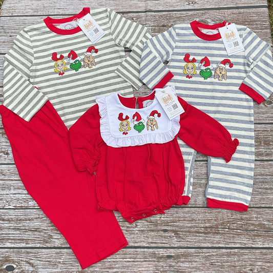 Merry Grinchmas Sibling Collection – Boy & Girl Christmas Outfits