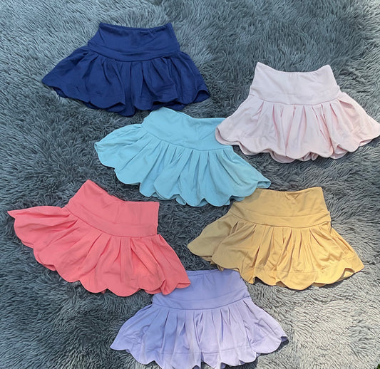 Scalloped Athletic Skorts
