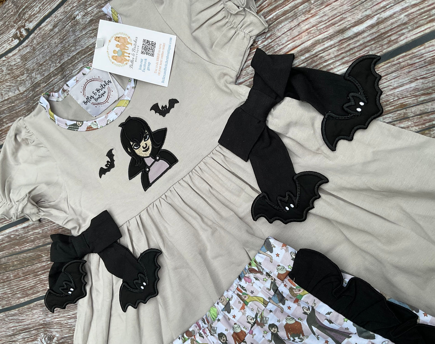 Spooky Monsters Halloween Sibling Match Short Sets