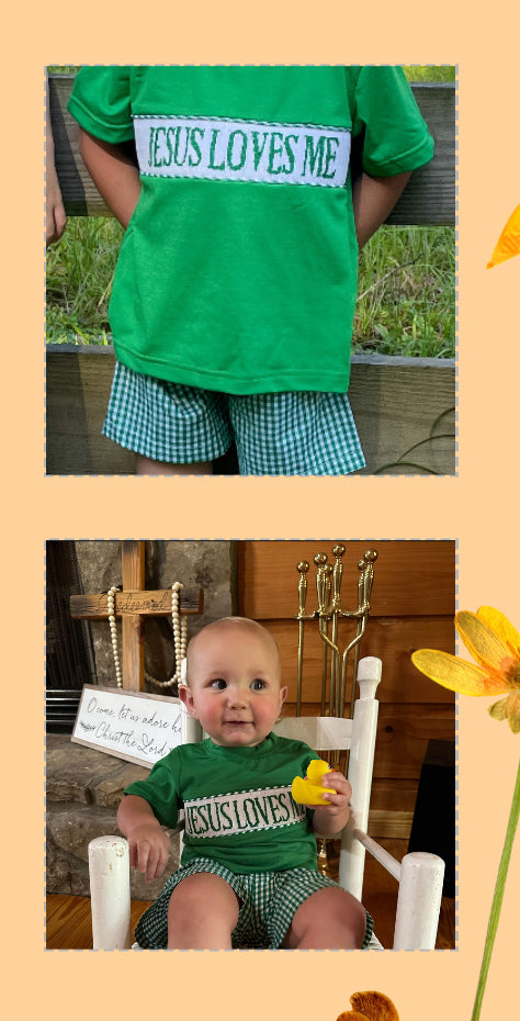 Jesus Loves Me Hand Smock Fall