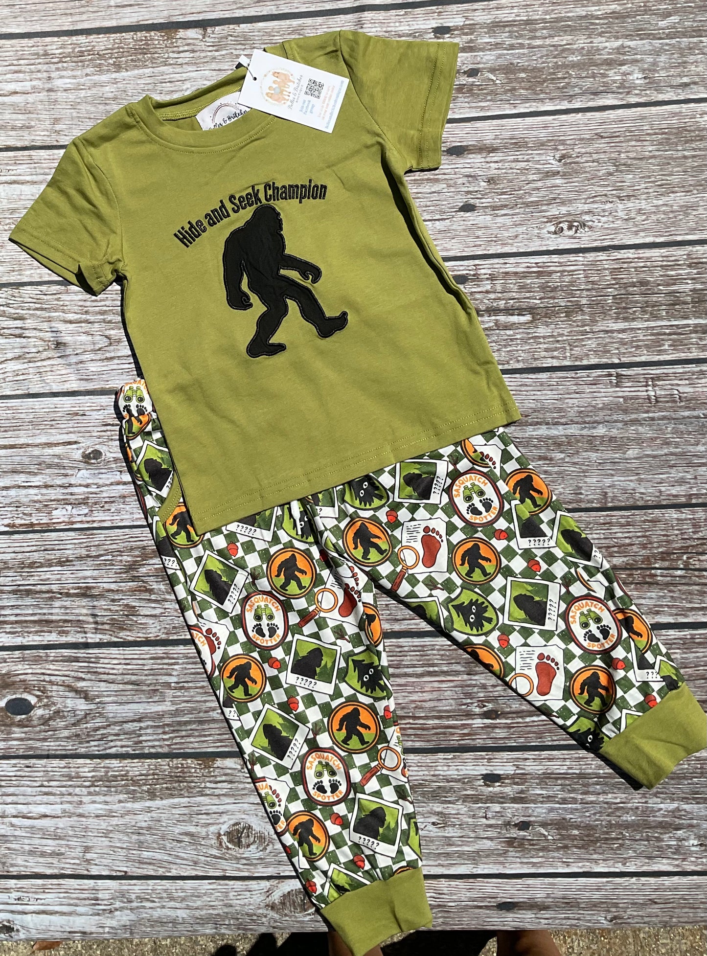 Bigfoot Buddies Boys Hide & Seek Champion Pant Set