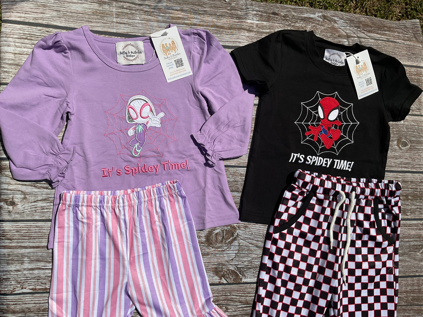 Team Spidey Sibling Collection – Girl & Boy Pant Sets