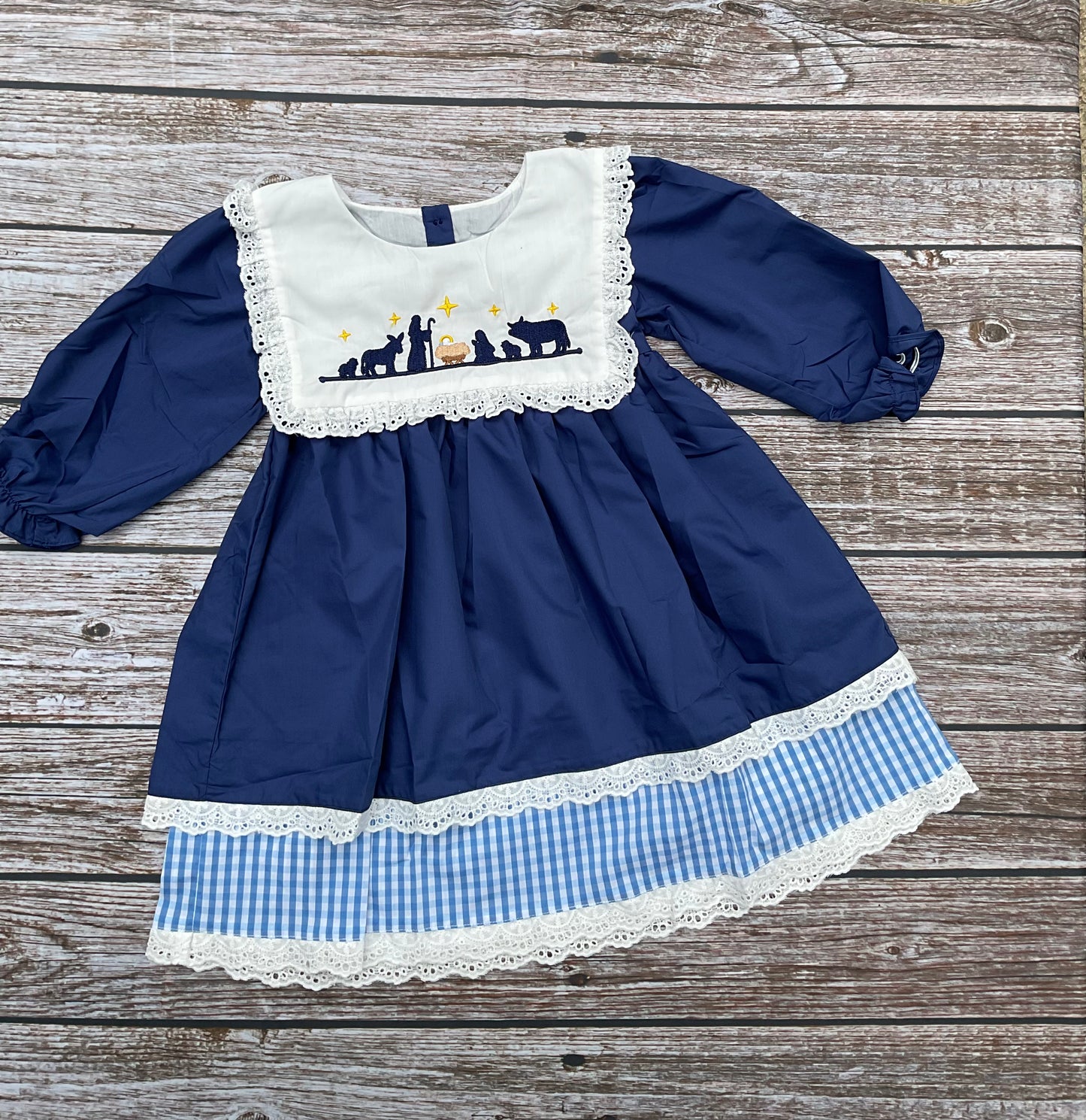 O Holy Night Girls Nativity Dress & Bloomer Set