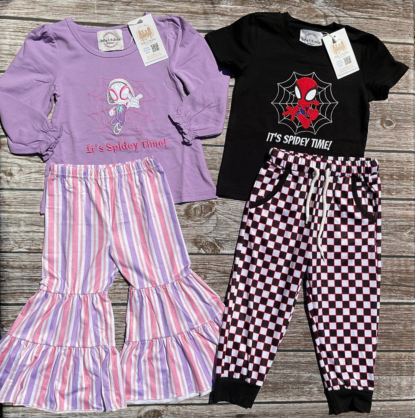 Team Spidey Sibling Collection – Girl & Boy Pant Sets