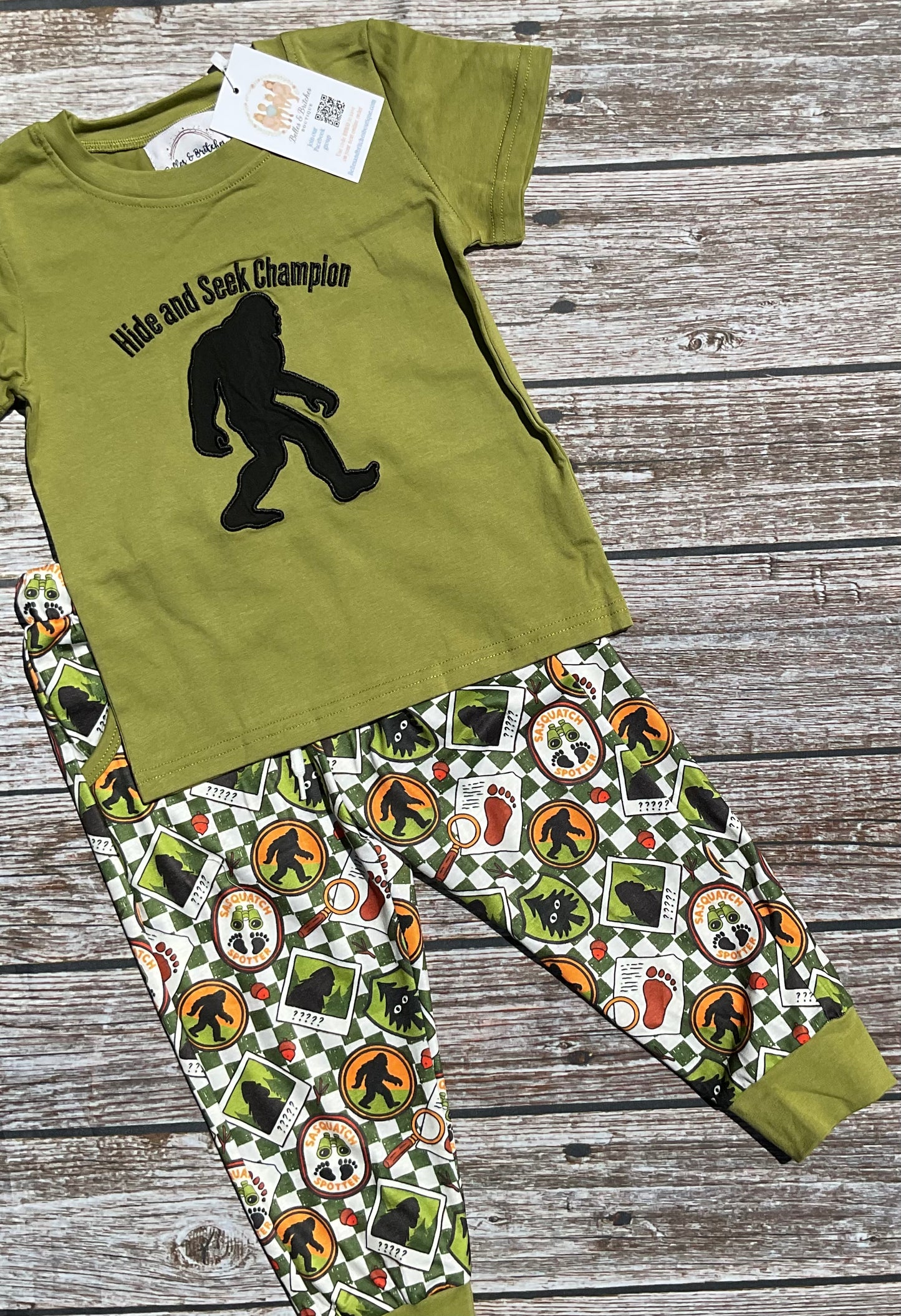Bigfoot Buddies Boys Hide & Seek Champion Pant Set