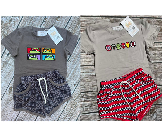 Masked & Mighty Boy Short Sets