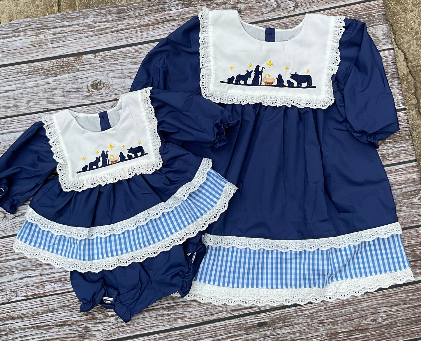 O Holy Night Girls Nativity Dress & Bloomer Set