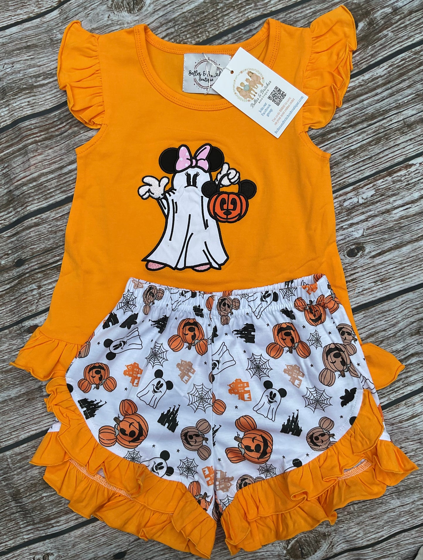 Boo Bash Crew Halloween Sibling Match Short Sets
