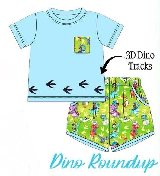 Dino Roundup Boy Short Set