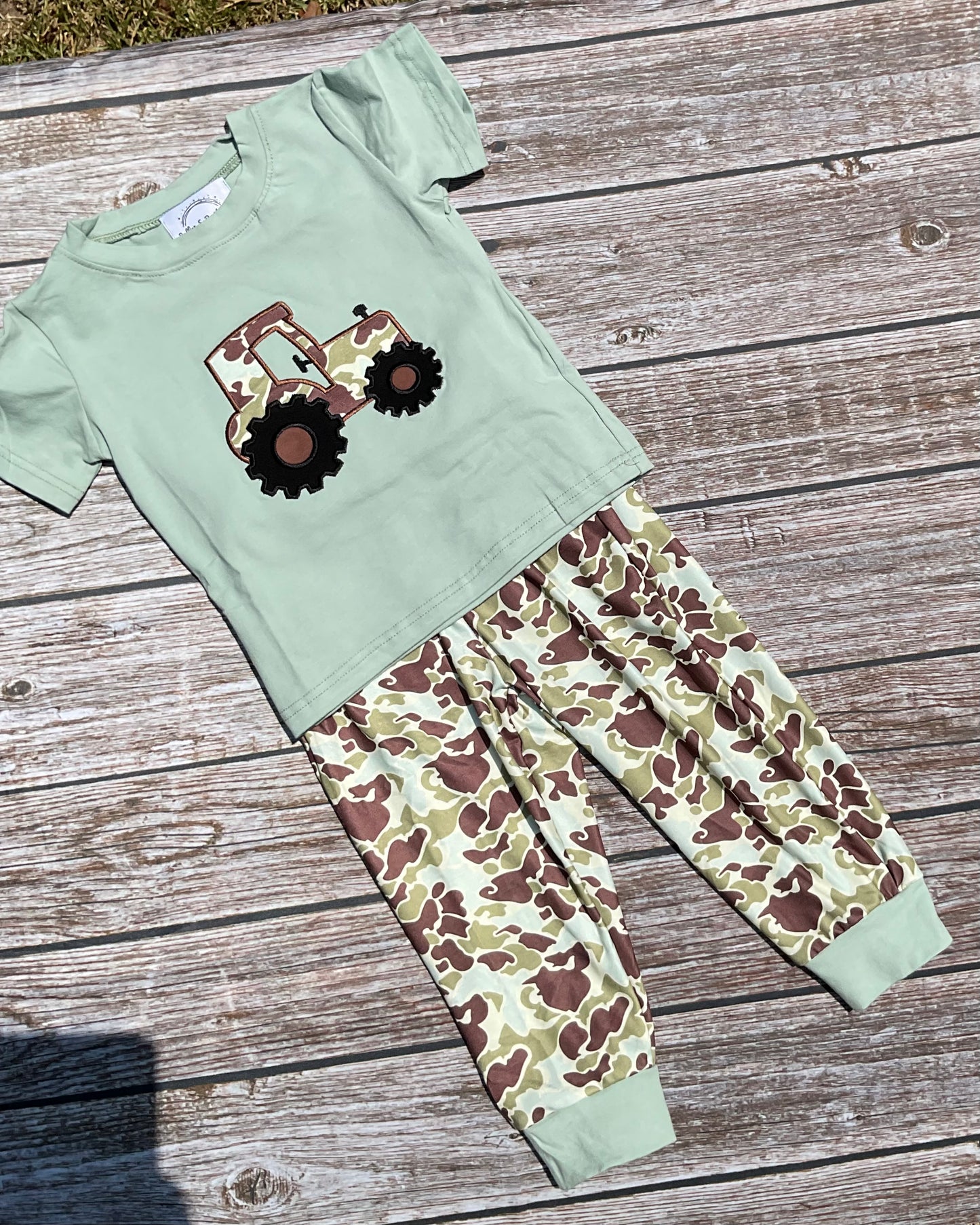 Camo Tractor Boys Jogger Set