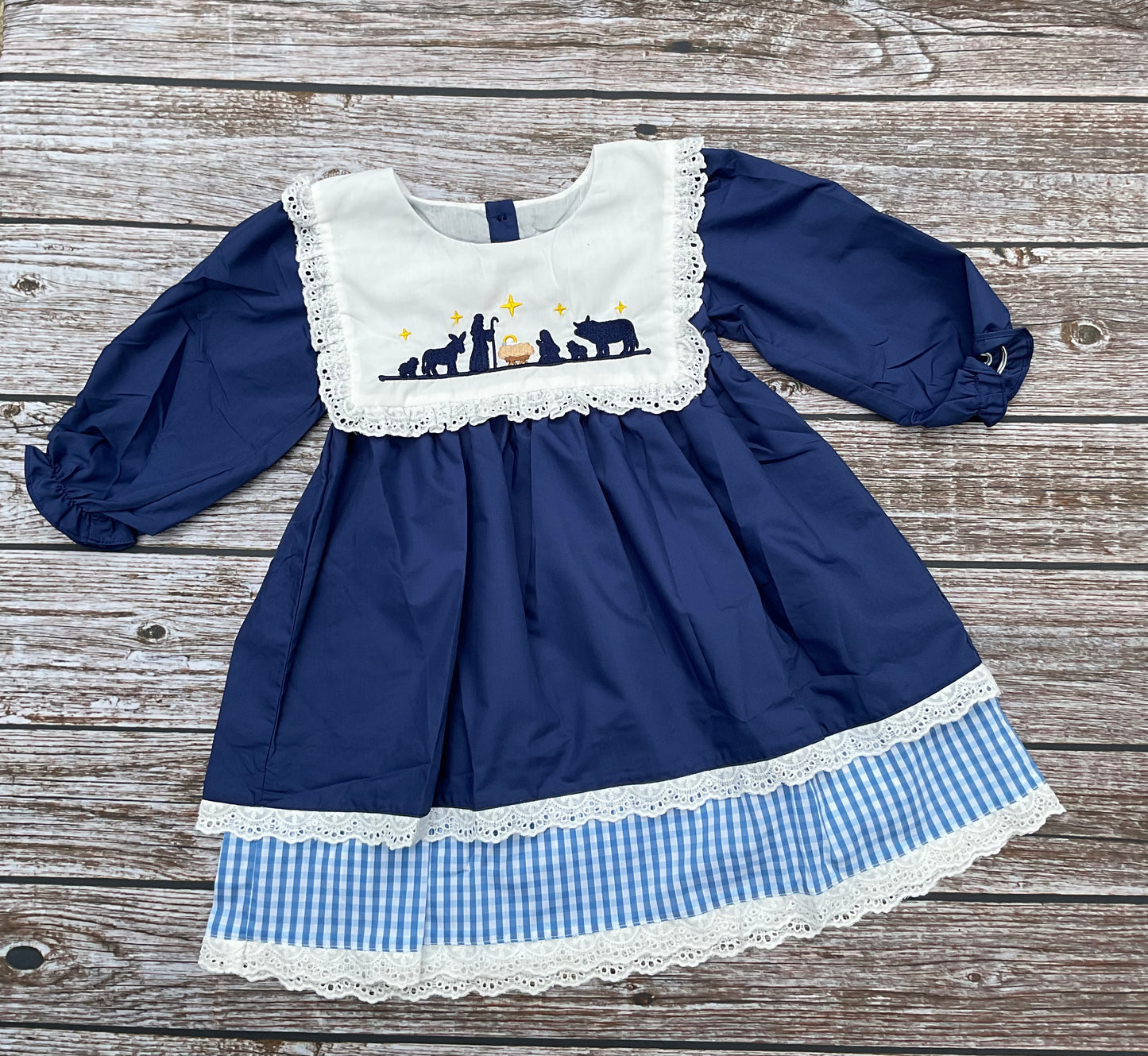 O Holy Night Girls Nativity Dress & Bloomer Set