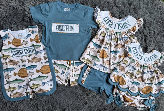 Here Fishy Fishy Smock Sibling Collection