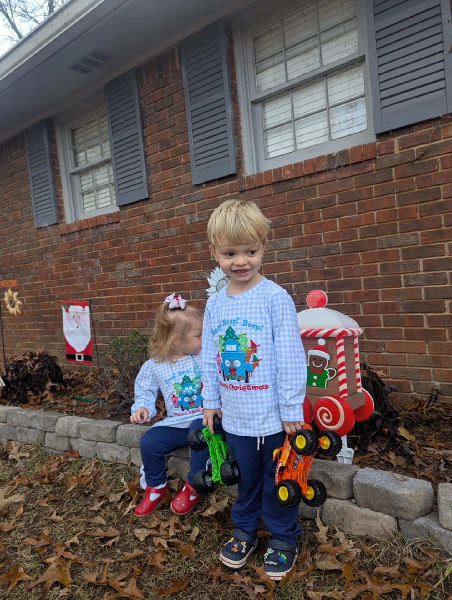 Little Blue Smock Truck Christmas