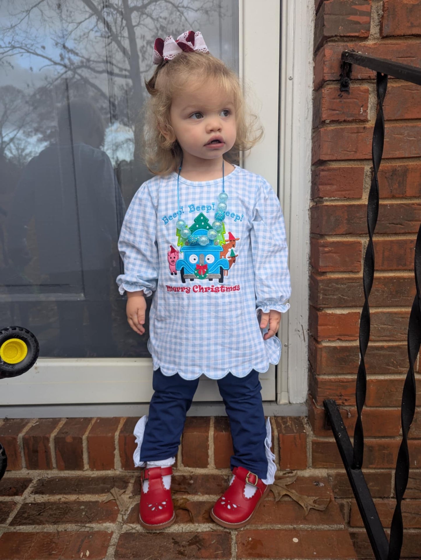 Little Blue Smock Truck Christmas