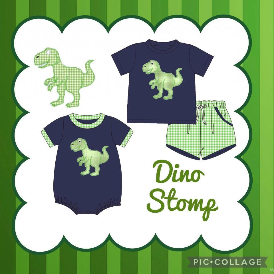 Dino Stomp Boy Short Set