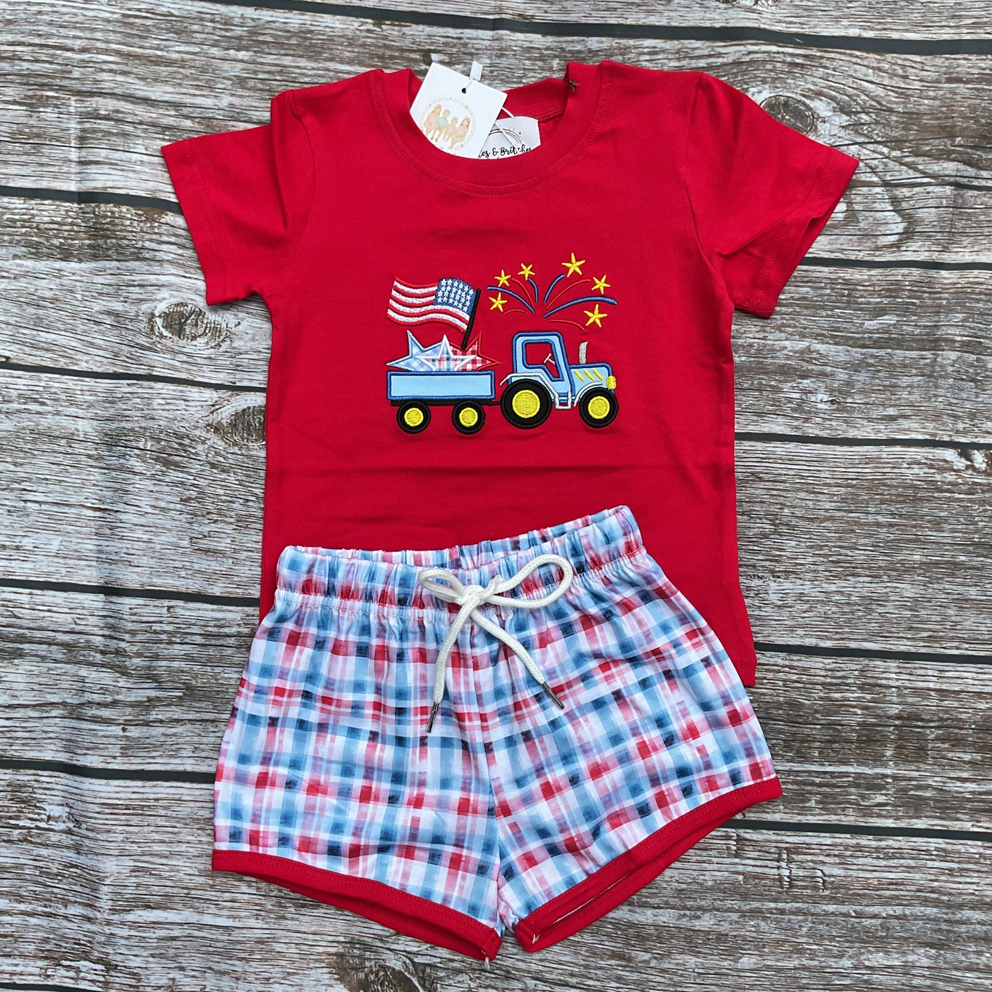 Raised On Freedom Boy Short Set