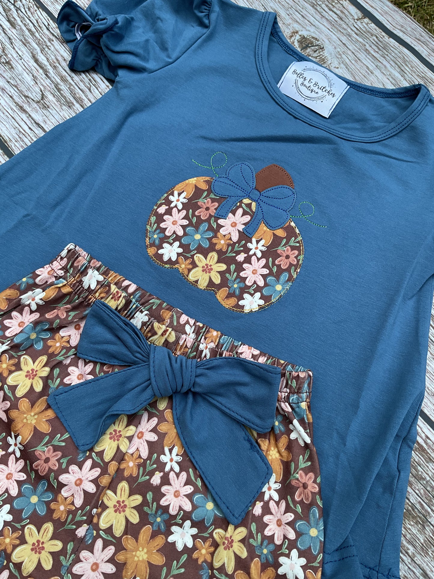 Precious Pumpkins Girl Fall Short Set