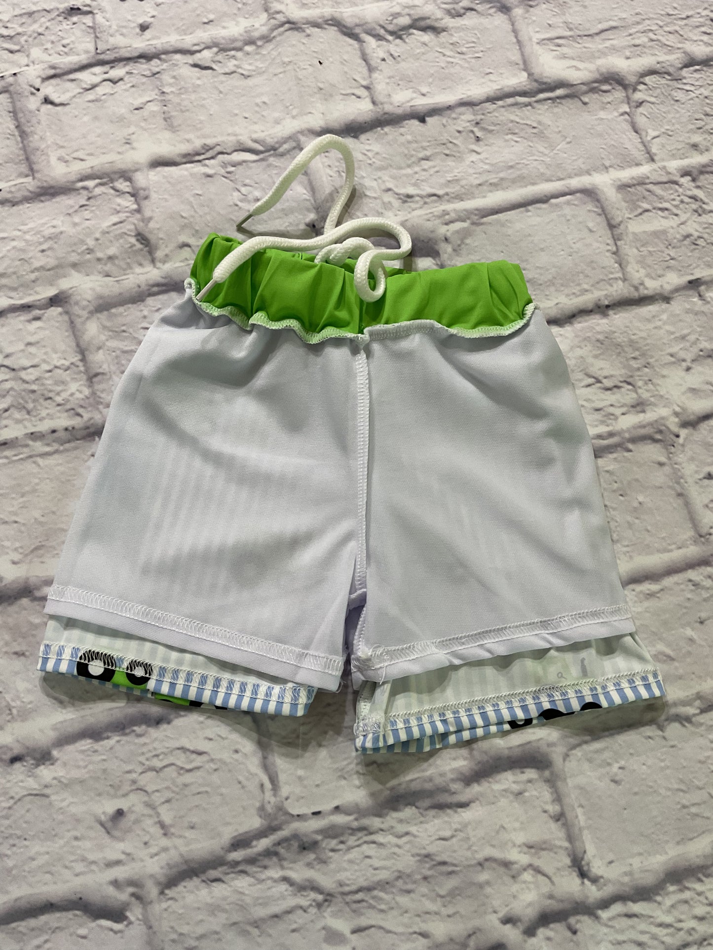 Tractor Embroidery Swim Trunks