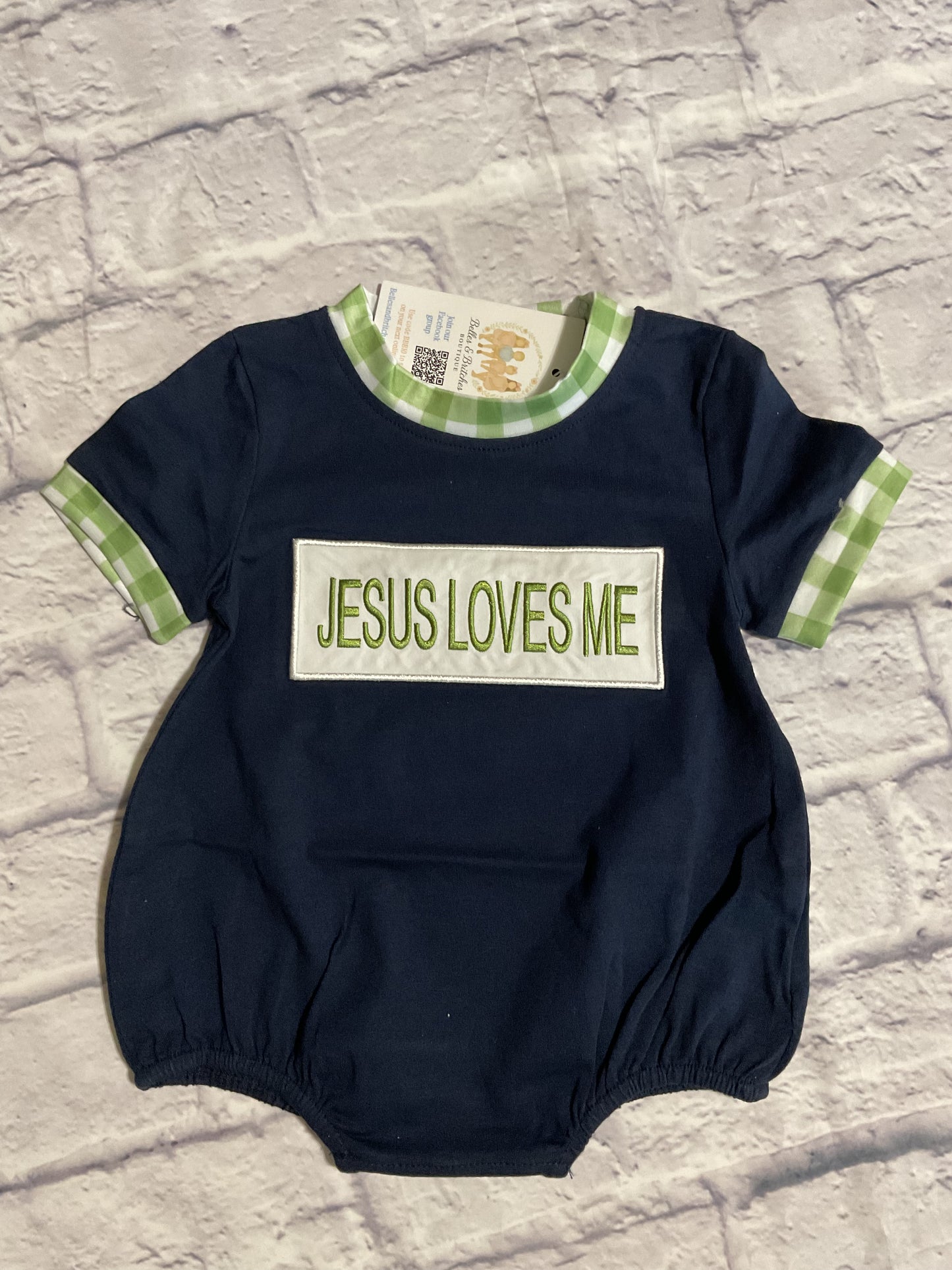 Jesus Loves Me Sage, Navy & Floral Collection