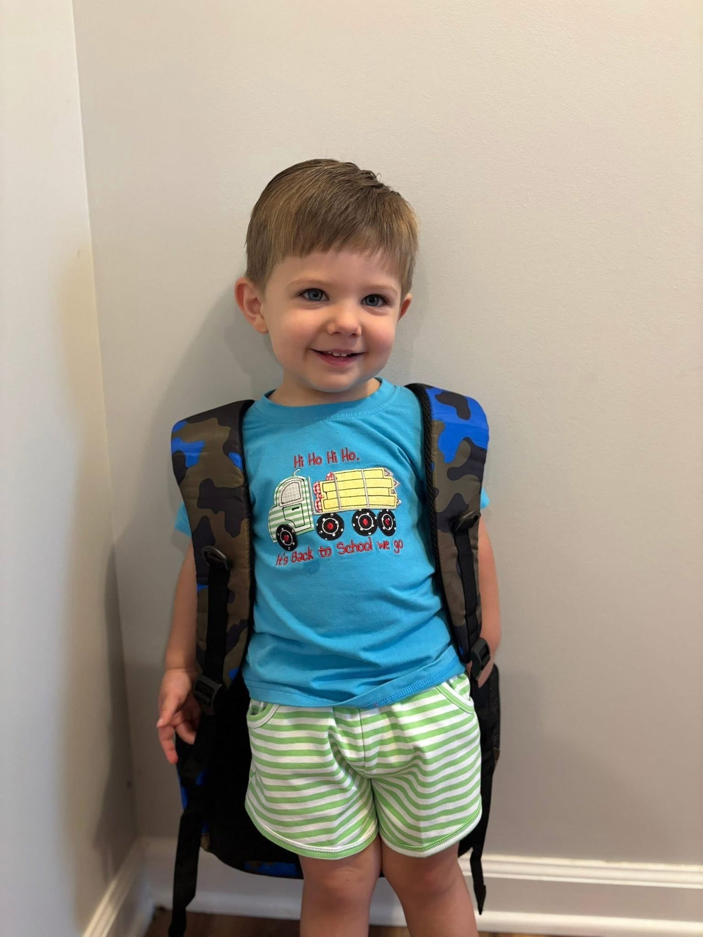 Hi Ho Hi Ho It’s Back To School We Go Boy Short Set