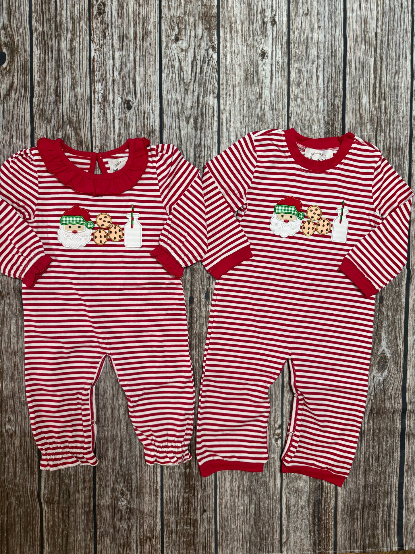 Santa Cookies & Milk Sibling Romper