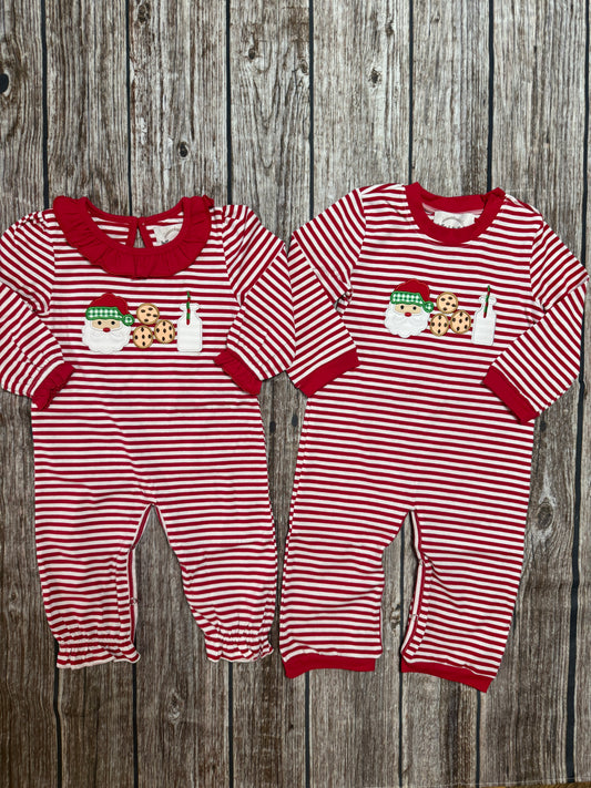 Santa Cookies & Milk Sibling Romper