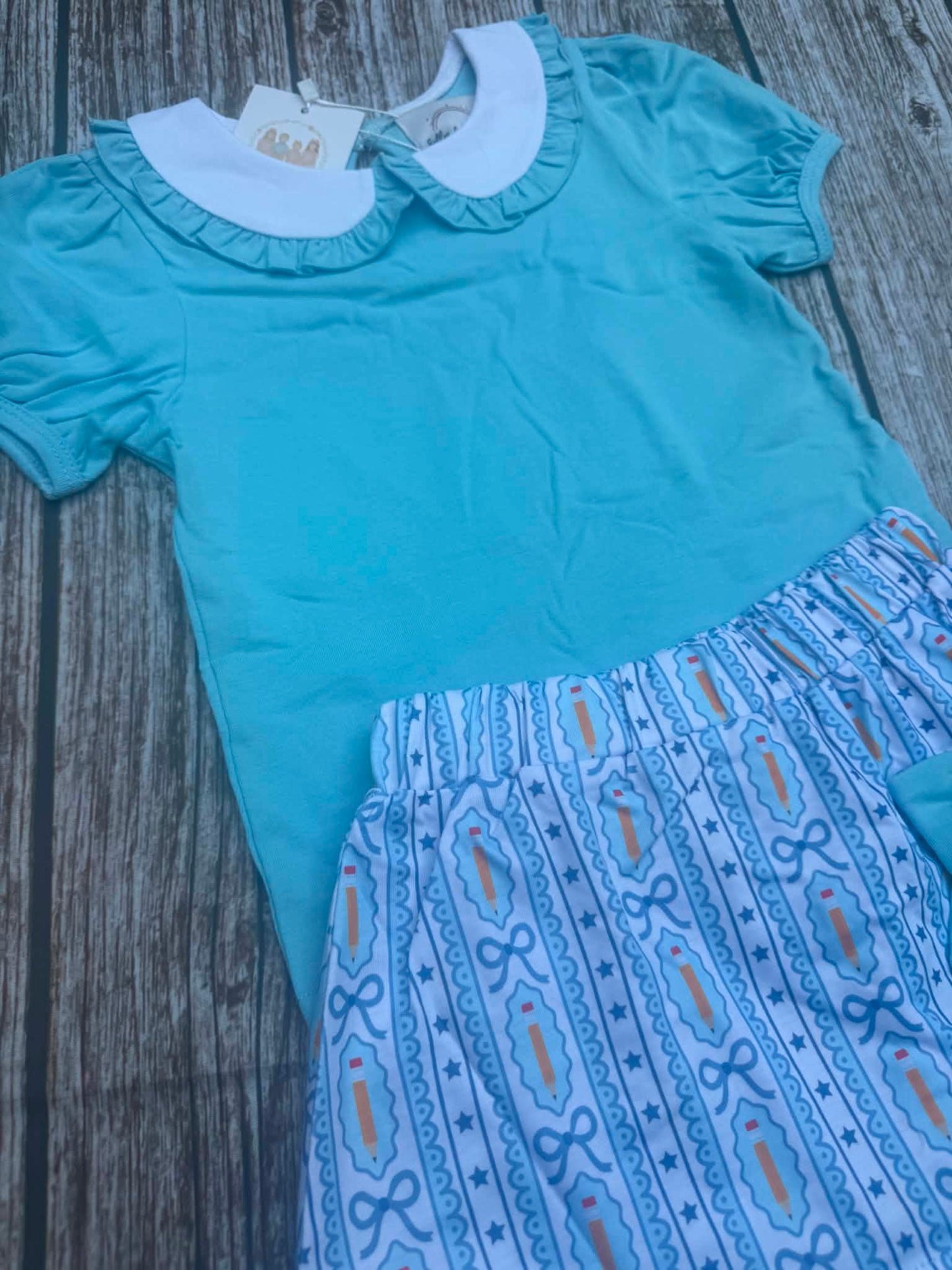 Preppy Bows & Pencils Skort Set