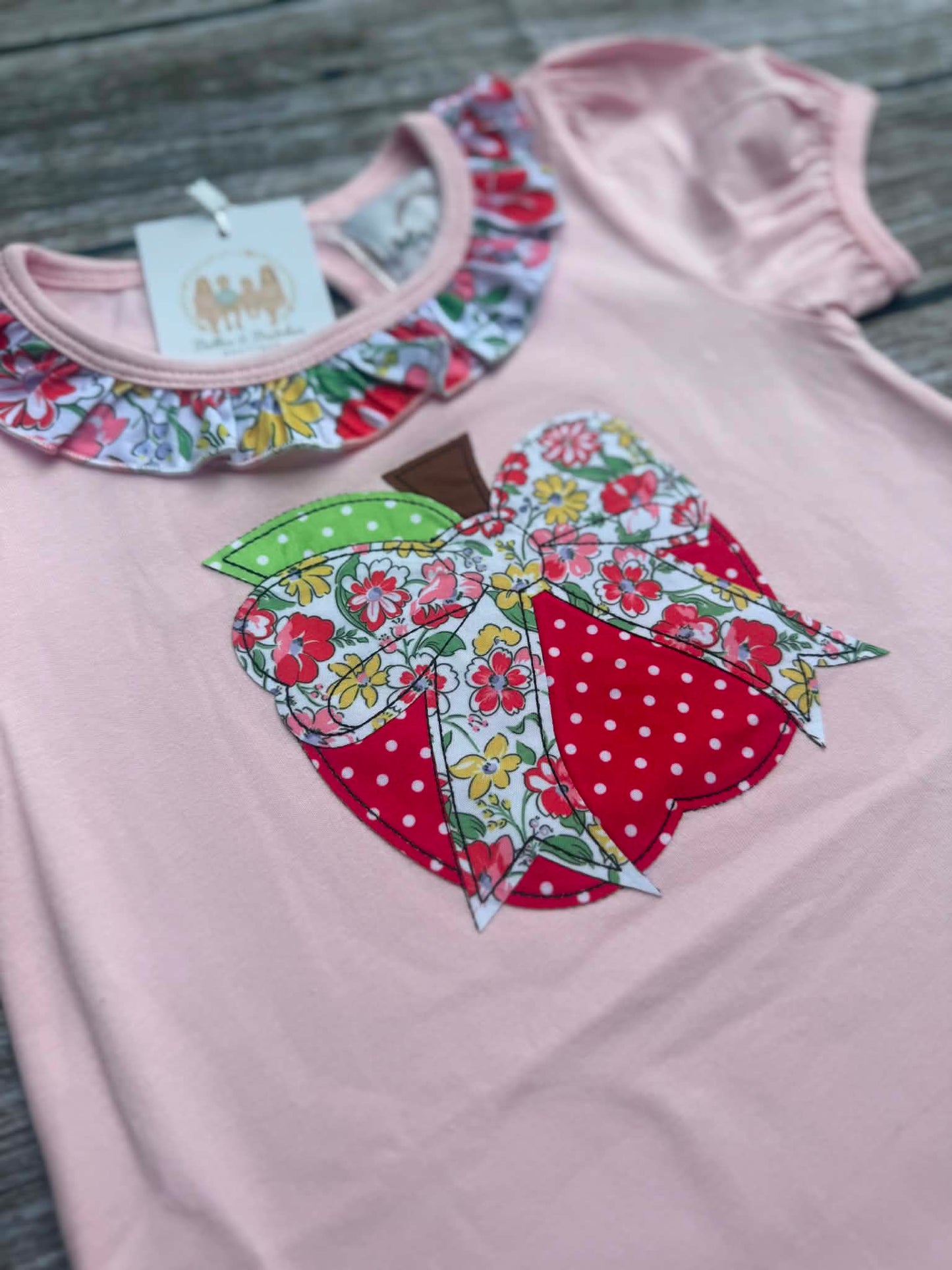 Floral Apple Applique