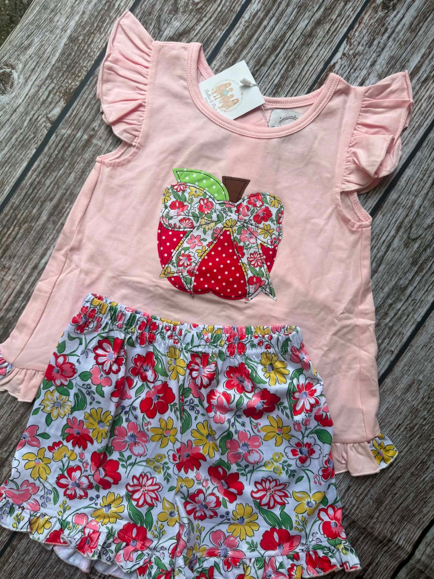 Floral Apple Applique