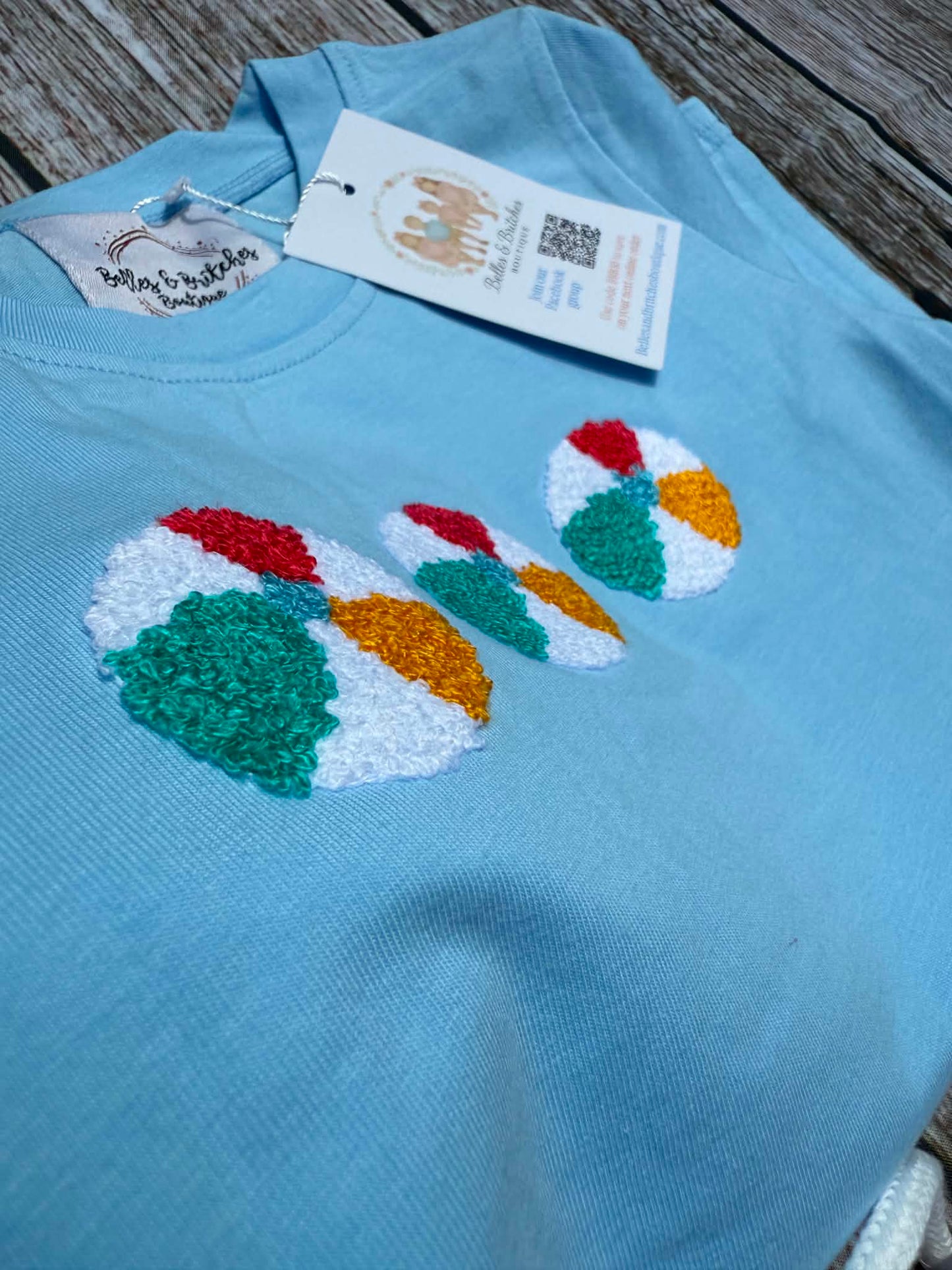 Beach Ball French Knot Boys Short Set