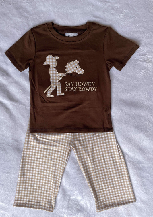 Say Howdy Stay Rowdy Pant Set